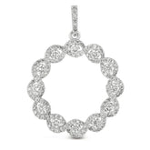 14 KT Rounds Shape White Gold Diamond Pendant